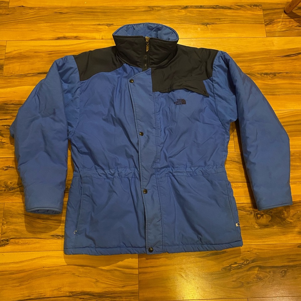 Vintage The North Face Ski Jacket Mountain Size Medium Blue Made In USA